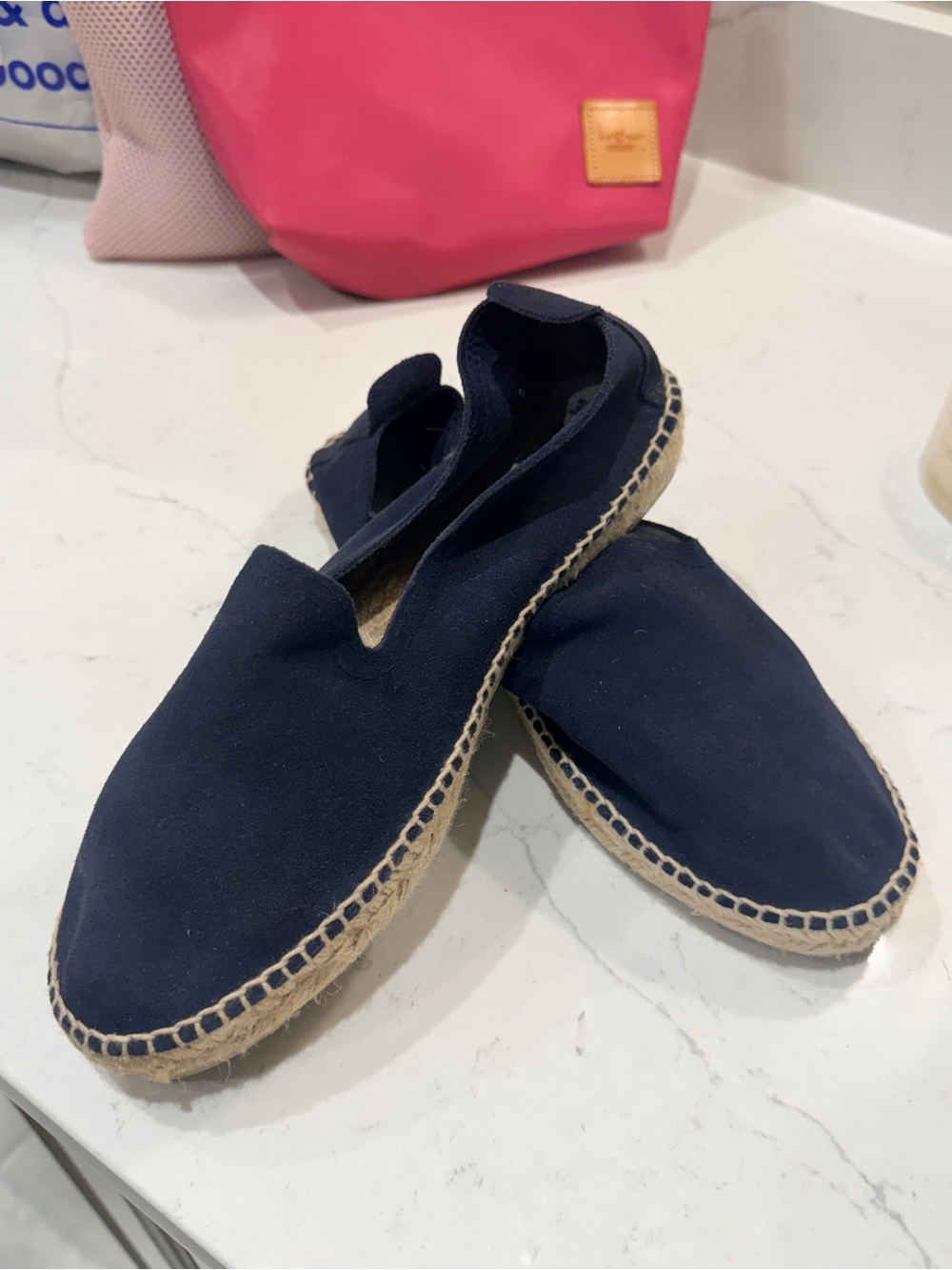 Manebí Navy Blue Suede Double Sole Espadrilles Slip-On Shoes EU 40
